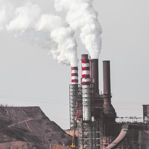 Power plant producing greenhouse gases